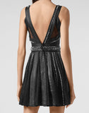 Philipp Plein Leather Stud dress