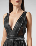 Philipp Plein Leather Stud dress