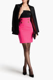 Balmain Fuchsia button embellished wool skirt