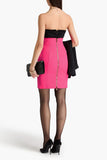 Balmain Fuchsia button embellished wool skirt