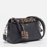 Fendi calfskin by the way Black/brown medium bag