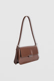 By far brown patent tilda bag