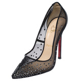 New Christian Louboutin pigalle crystal black pumps