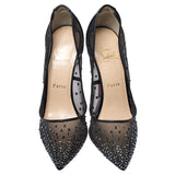 New Christian Louboutin pigalle crystal black pumps