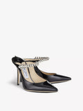 New Jimmy Choo Black patent Bing 100 leather mules