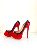 Christian Louboutin Lady Peep red heels