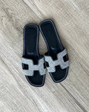 Hermes Oran Slides with Sparkles