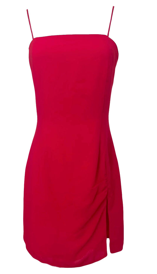 Superdown red spaghetti strap dress