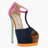 Ganmarco Lorenzi multicolor heels