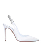 Aquazzura white and crystal heels