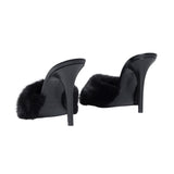 YSL mink Mules