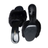 YSL mink Mules