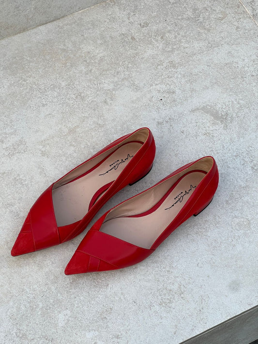 GIORGIO ARMANI New Red Flat shoes