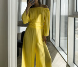 L’AGENCE Yellow Pant Set