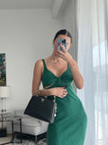 Manera Odevatca Green summer dress