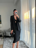 Manera Odevatca Black Long Dress