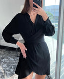 ZARA Black Wrap Dress