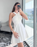 ARMANI EXCHANGE halter white Dress