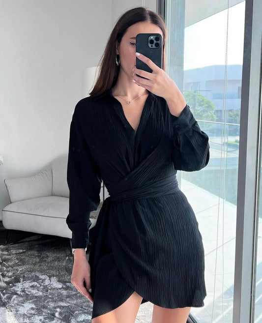 ZARA Black Wrap Dress